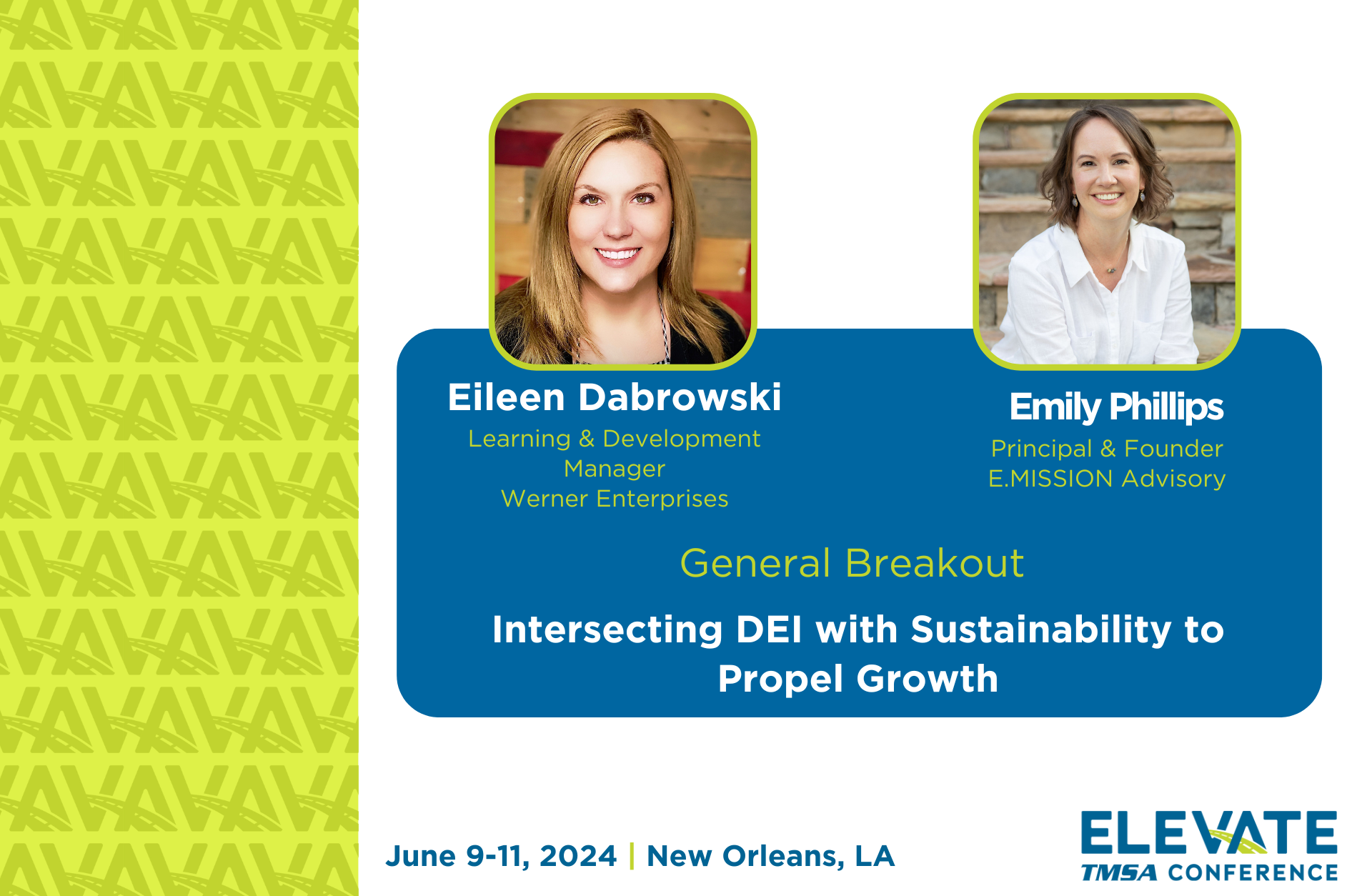 2024 TMSA ELEVATE Presentation: Intersecting DEI with Sustainability to Propel Growth by Eileen Dabrowski and Emily Phillips