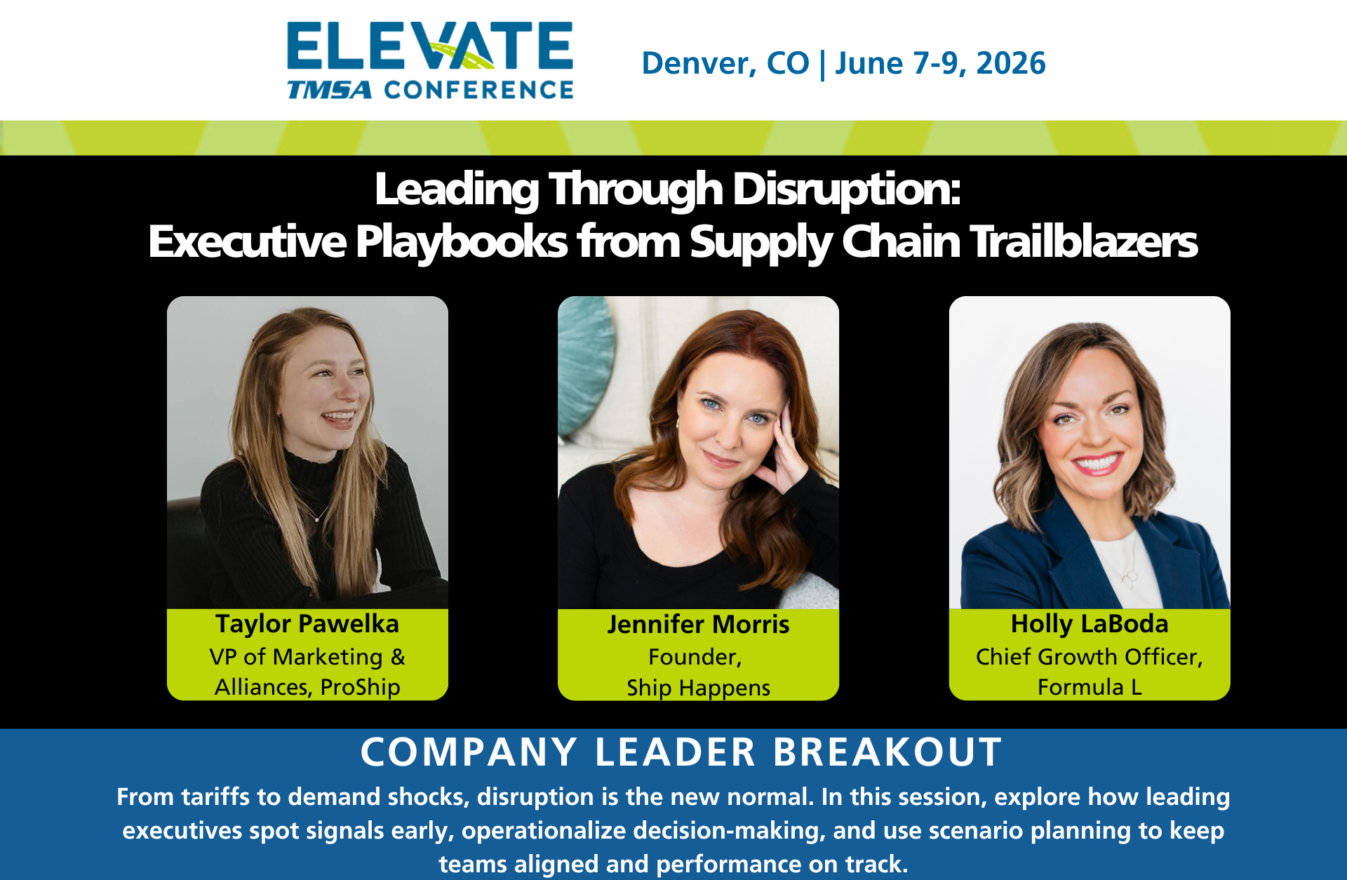 2026 ELEVATE: Leading Through Disruption: Executive Playbooks from Supply Chain Trailblazers