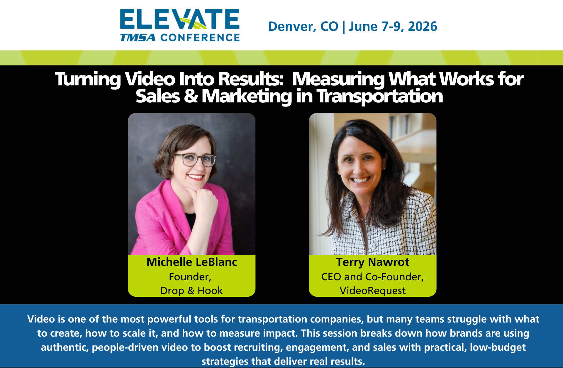 2026 ELEVATE: Turning Video Into Results: Measuring What Works for Sales & Marketing in Transportation