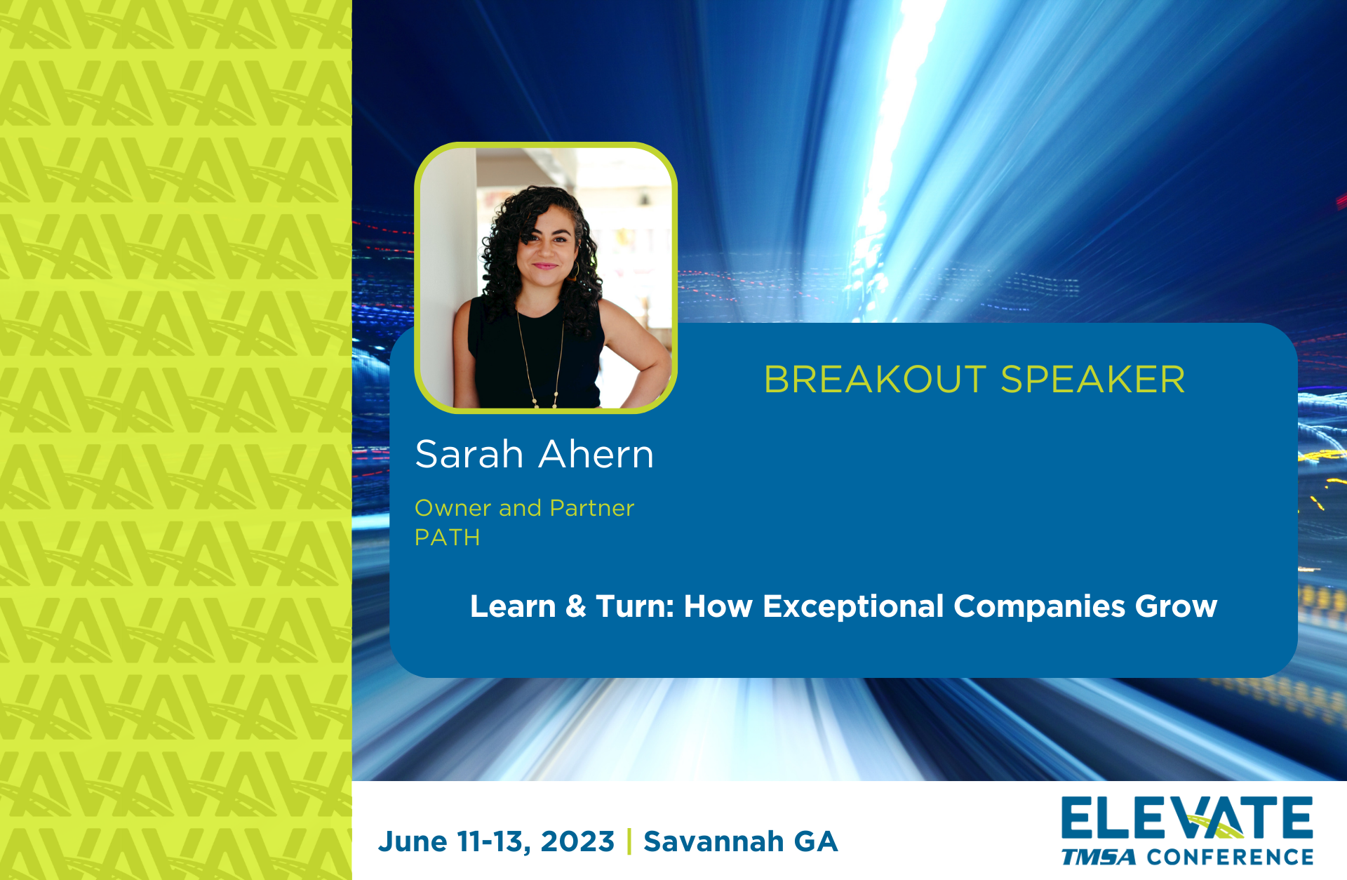 2023 TMSA ELEVATE Presentation: Learn & Turn: How Exceptional Companies Grow by Sarah Ahern, PATH